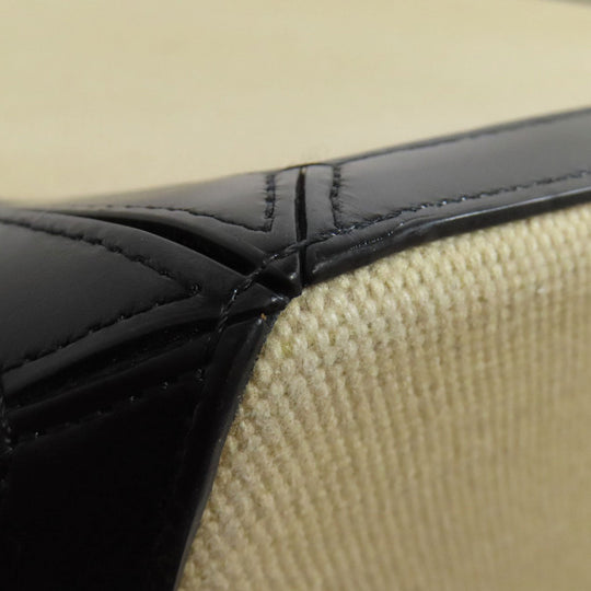 CELINE Tote Bag canvas beige logo Women Used Authentic