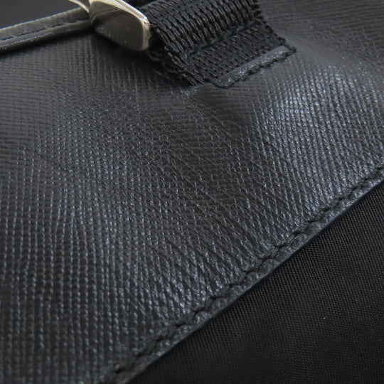 PRADA Shoulder Bag Nylon black logoMetal Women Used Authentic