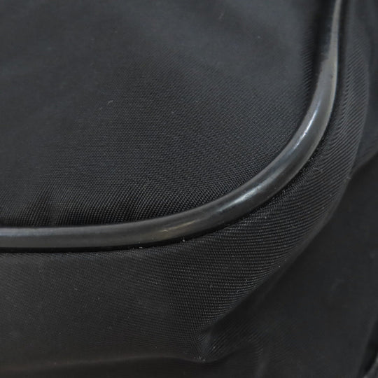 PRADA Shoulder Bag Nylon black logoMetal Women Used Authentic