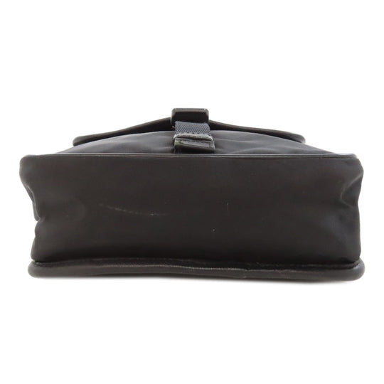 PRADA Shoulder Bag Nylon black logoMetal Women Used Authentic