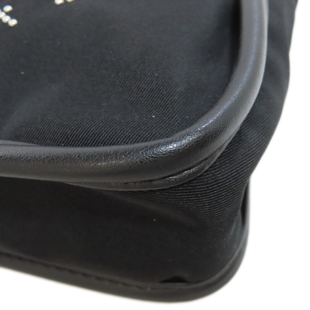 Stella McCartney Shoulder Bag Nylon black Studs circle logo Women Used Authentic