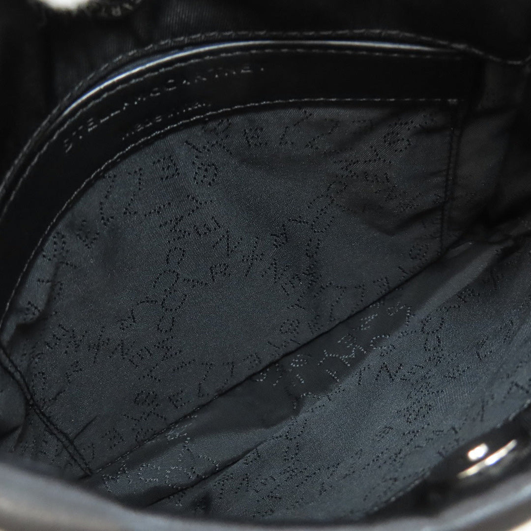 Stella McCartney Shoulder Bag Nylon black Studs circle logo Women Used Authentic