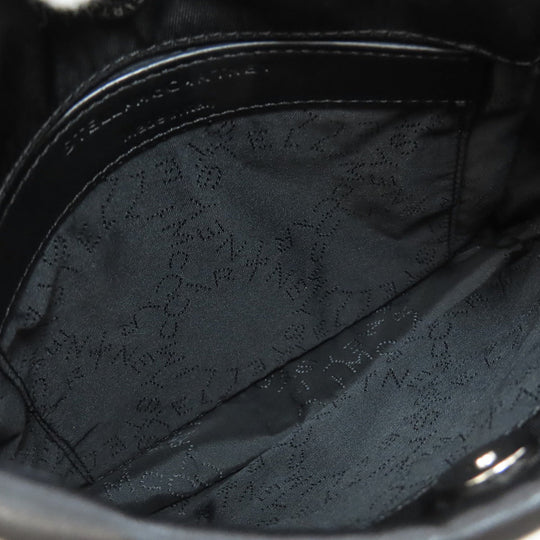 Stella McCartney Shoulder Bag Nylon black Studs circle logo Women Used Authentic