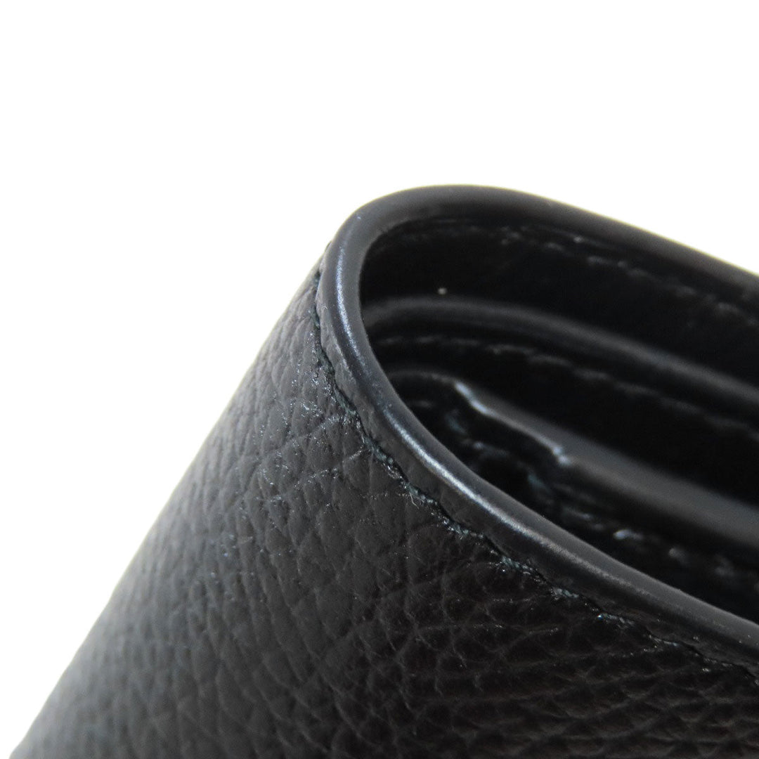 BALENCIAGA Bifold Wallet 594315 leather black logo mens Used Authentic
