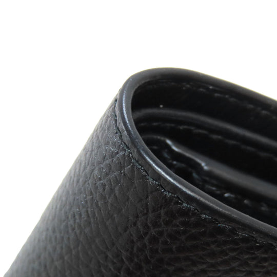 BALENCIAGA Bifold Wallet 594315 leather black logo mens Used Authentic