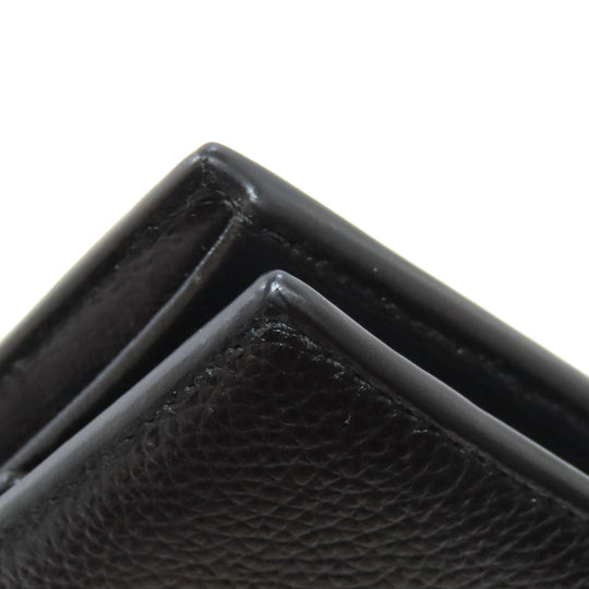 BALENCIAGA Bifold Wallet 594315 leather black logo mens Used Authentic
