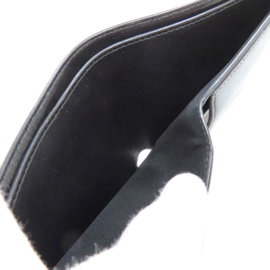 BALENCIAGA Bifold Wallet 594315 leather black logo mens Used Authentic