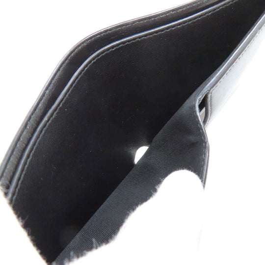 BALENCIAGA Bifold Wallet 594315 leather black logo mens Used Authentic