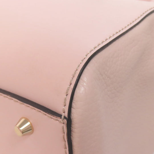 Furla Tote Bag leather pink logo Women Used Authentic