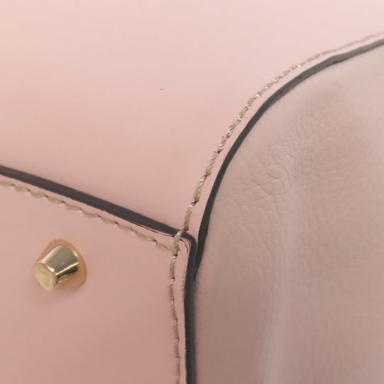 Furla Tote Bag leather pink logo Women Used Authentic