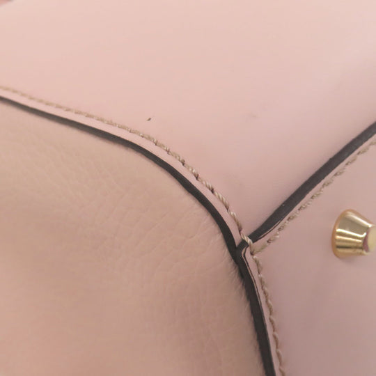Furla Tote Bag leather pink logo Women Used Authentic