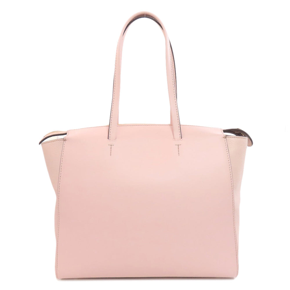 Furla Tote Bag leather pink logo Women Used Authentic