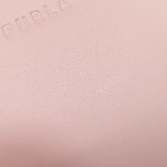 Furla Tote Bag leather pink logo Women Used Authentic