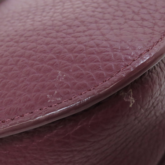 Furla Shoulder Bag leather Red logo Women Used Authentic