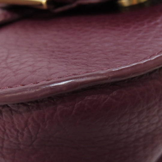 Furla Shoulder Bag leather Red logo Women Used Authentic