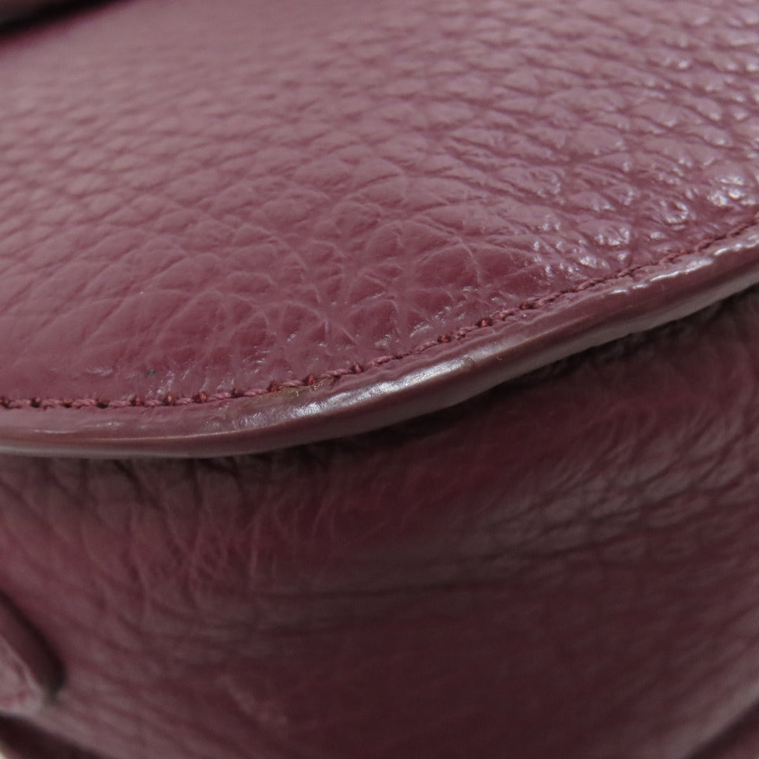 Furla Shoulder Bag leather Red logo Women Used Authentic