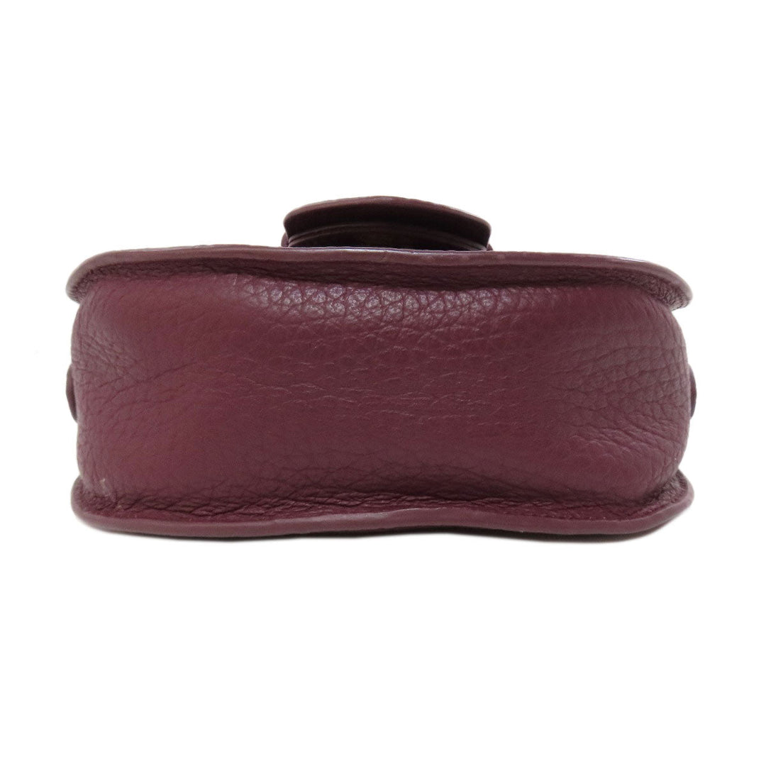 Furla Shoulder Bag leather Red logo Women Used Authentic