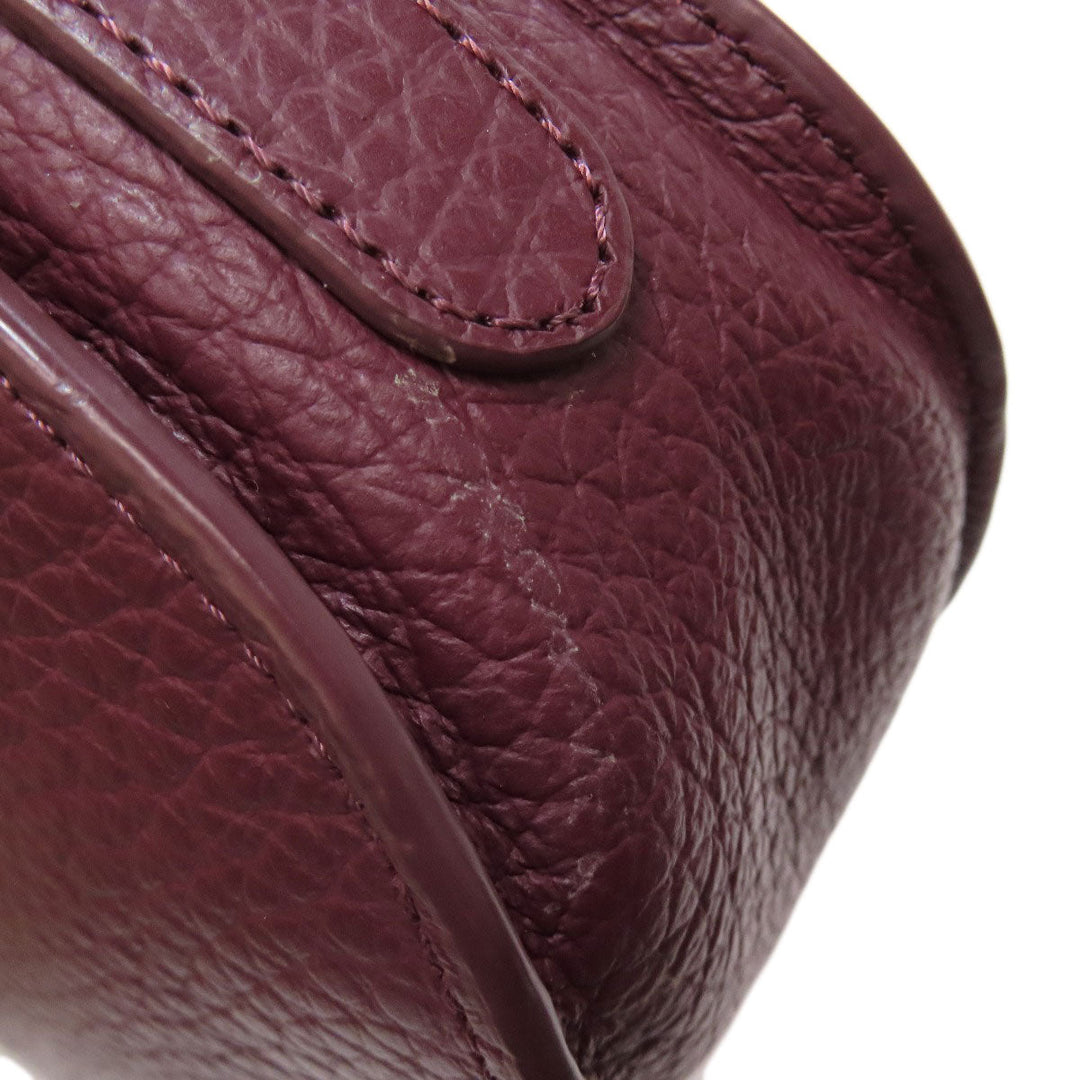Furla Shoulder Bag leather Red logo Women Used Authentic