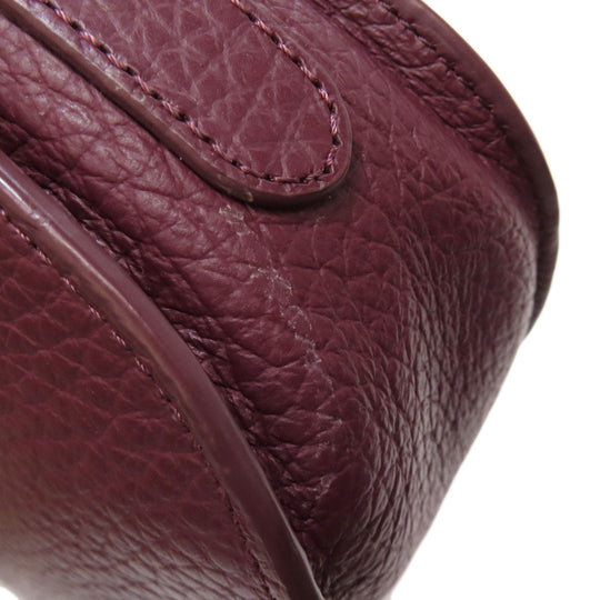 Furla Shoulder Bag leather Red logo Women Used Authentic