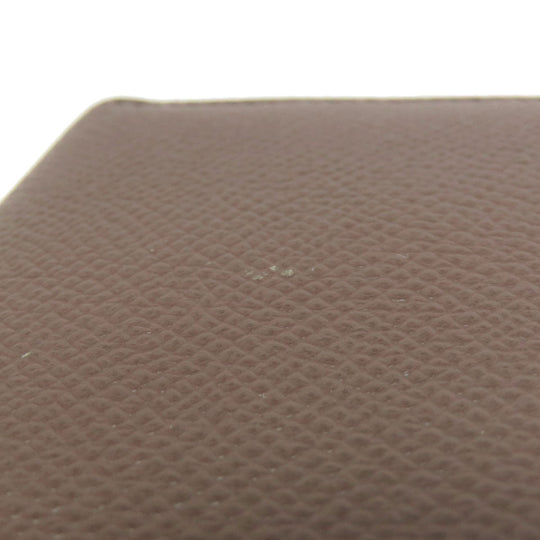 HERMES Long Wallet Purse Epsom beige Bearn Soufflet Gold Metal Women Used Authentic