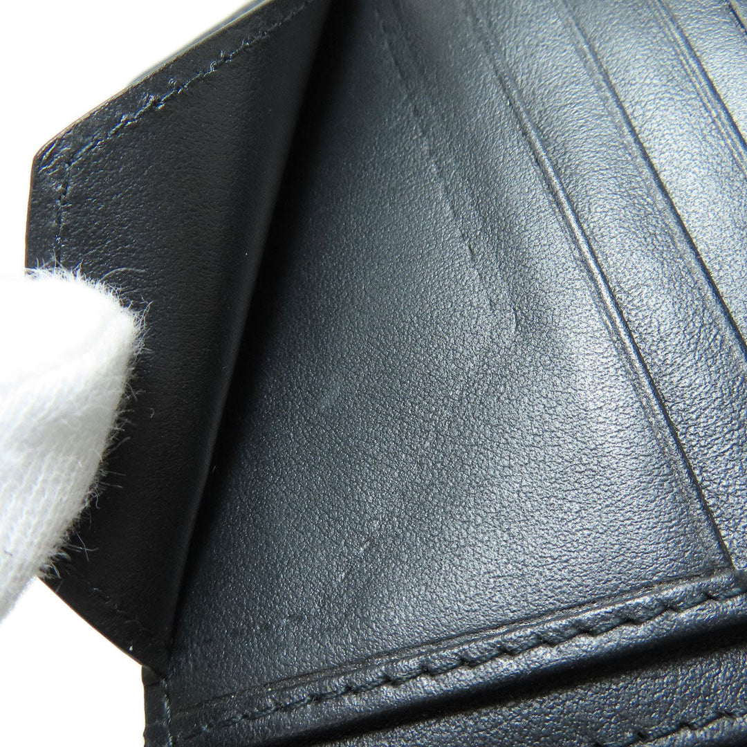 JIMMY CHOO Bifold Wallet leather black Star motif Women Used Authentic