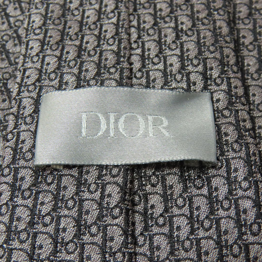 Christian Dior tie silk gray logo mens Used Authentic