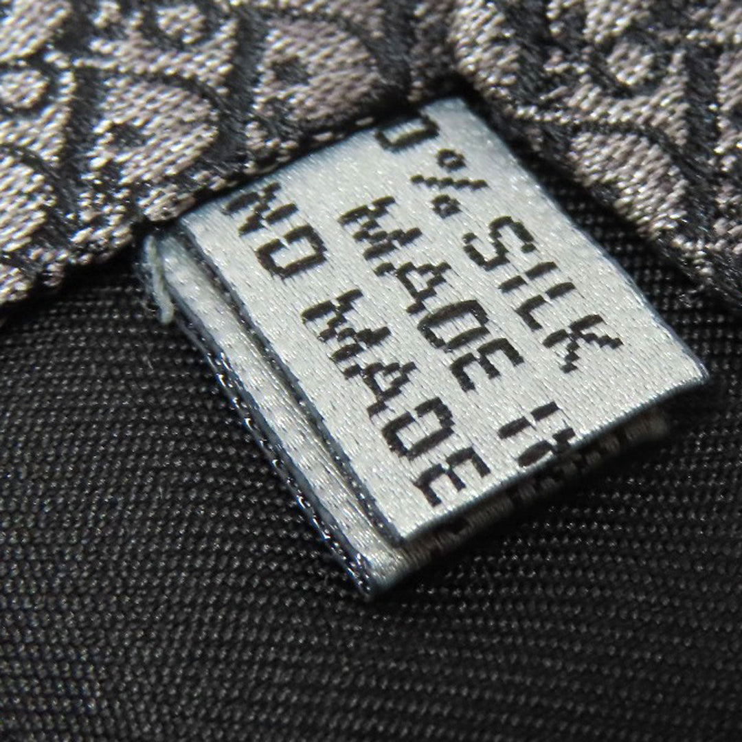 Christian Dior tie silk gray logo mens Used Authentic
