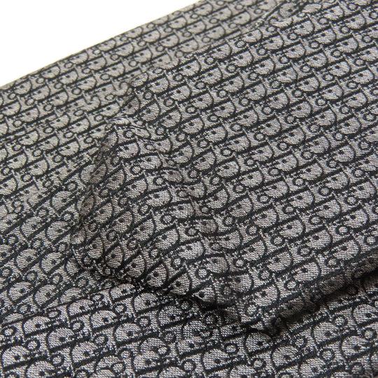 Christian Dior tie silk gray logo mens Used Authentic