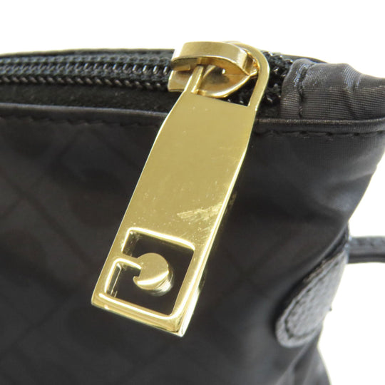 GHERARDINI Shoulder Bag Nylon black Logo motif Women Used Authentic