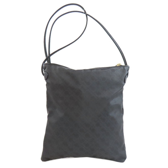 GHERARDINI Shoulder Bag Nylon black Logo motif Women Used Authentic