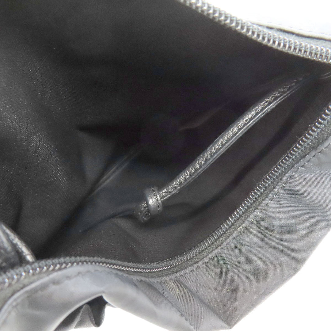 GHERARDINI Shoulder Bag Nylon black Logo motif Women Used Authentic
