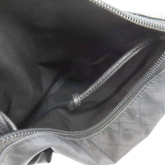 GHERARDINI Shoulder Bag Nylon black Logo motif Women Used Authentic