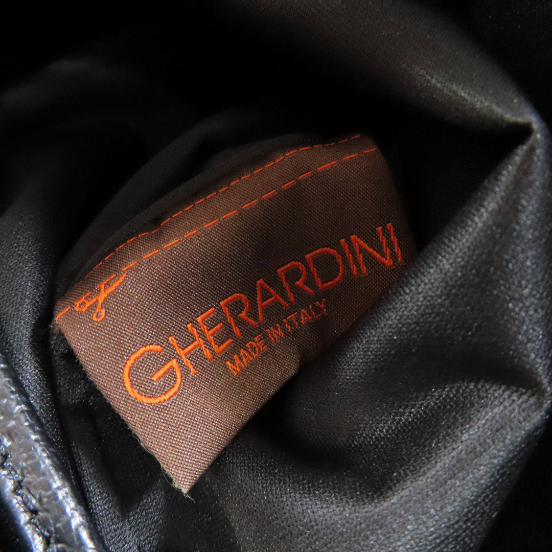 GHERARDINI Shoulder Bag Nylon black Logo motif Women Used Authentic