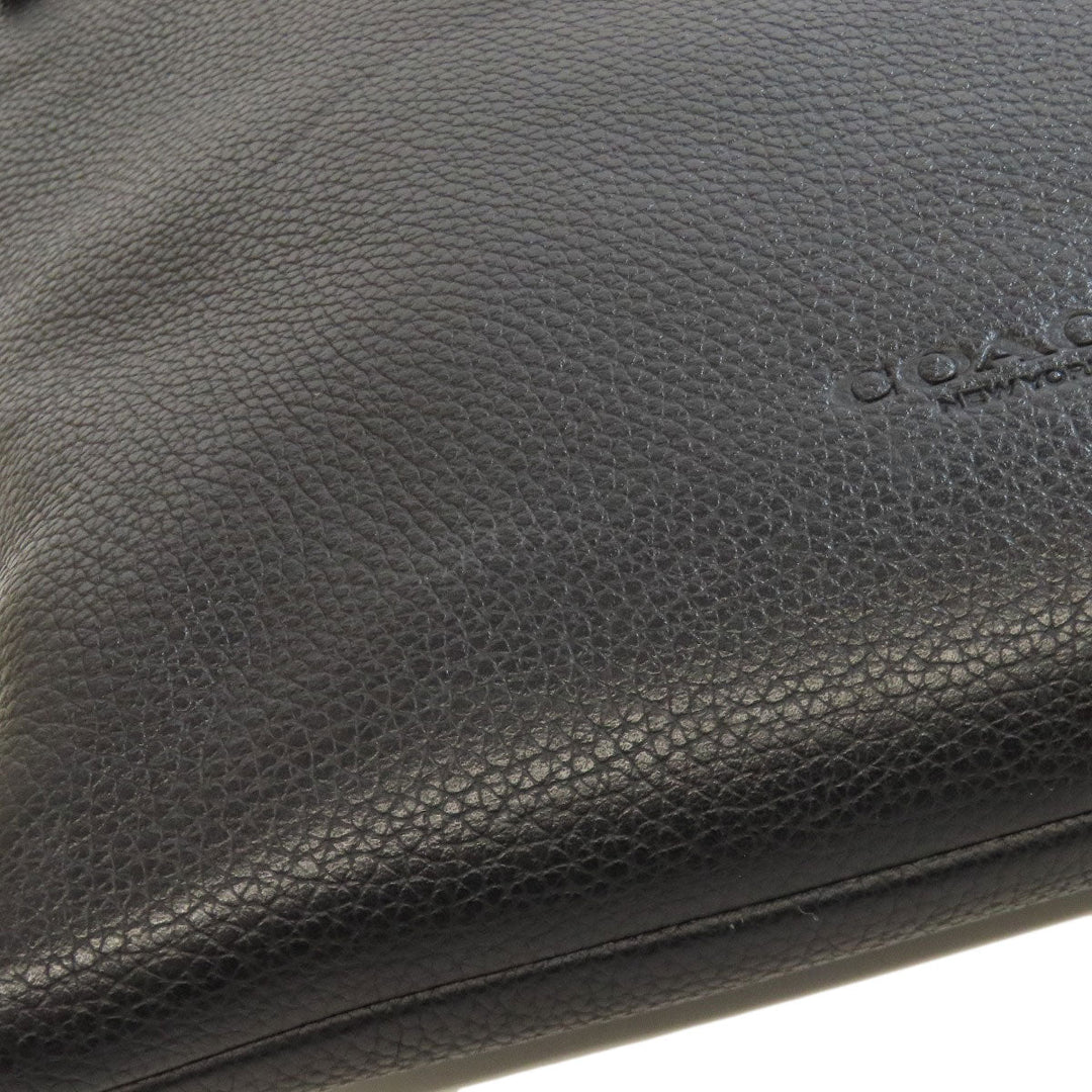 COACH Shoulder Bag 88255 leather black logo Women Used Authentic