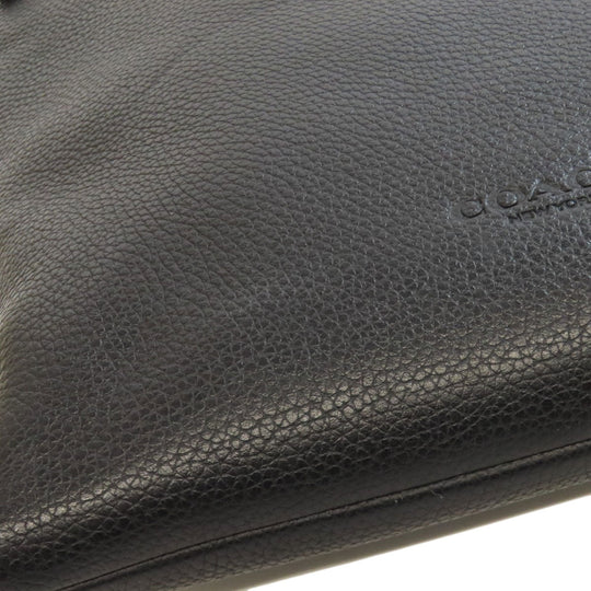 COACH Shoulder Bag 88255 leather black logo Women Used Authentic