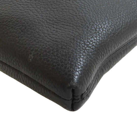 COACH Shoulder Bag 88255 leather black logo Women Used Authentic