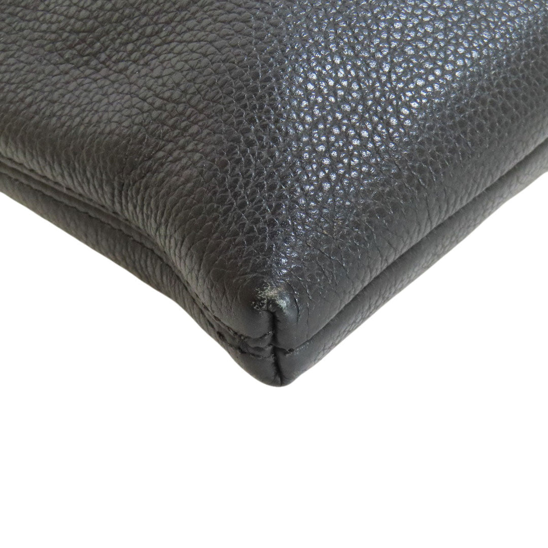 COACH Shoulder Bag 88255 leather black logo Women Used Authentic