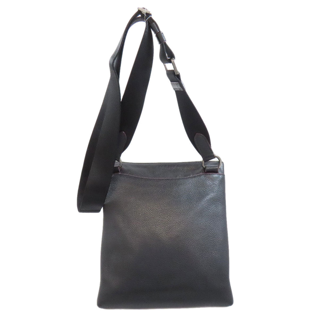 COACH Shoulder Bag 88255 leather black logo Women Used Authentic