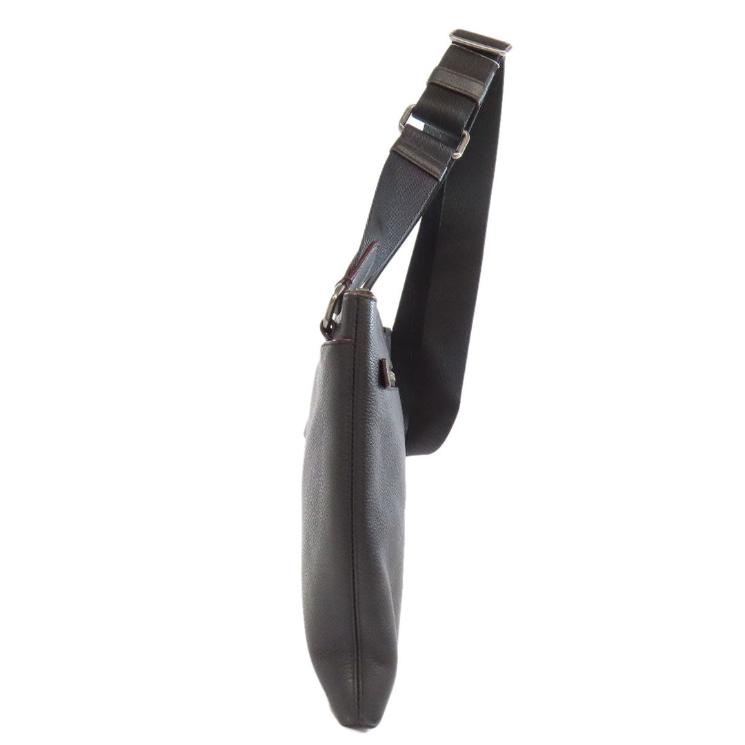 COACH Shoulder Bag 88255 leather black logo Women Used Authentic