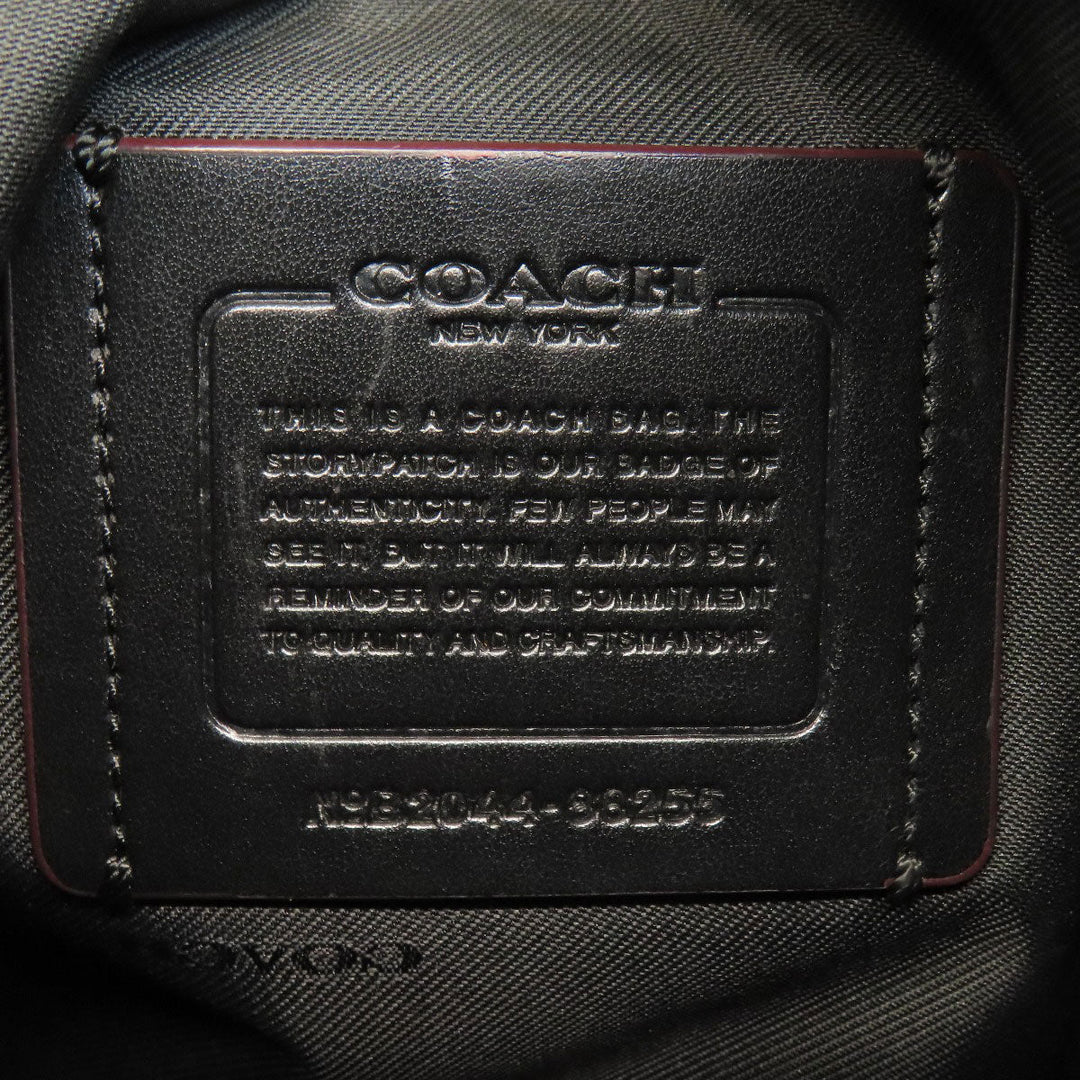 COACH Shoulder Bag 88255 leather black logo Women Used Authentic