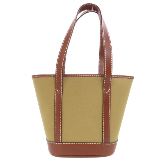 HUNTING WORLD Tote Bag canvas green logo Women Used Authentic