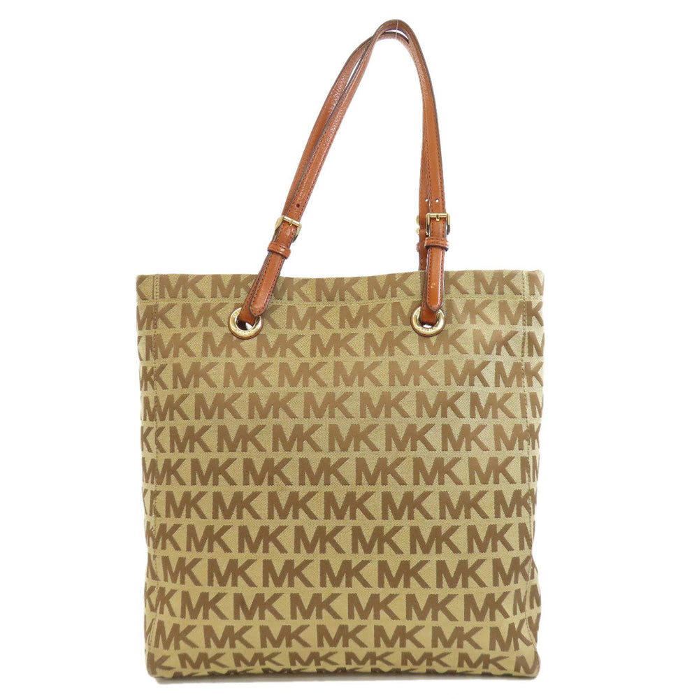 MICHAEL KORS Tote Bag canvas Brown Logo pattern Women Used Authentic