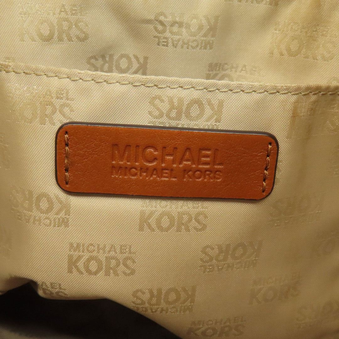 MICHAEL KORS Tote Bag canvas Brown Logo pattern Women Used Authentic