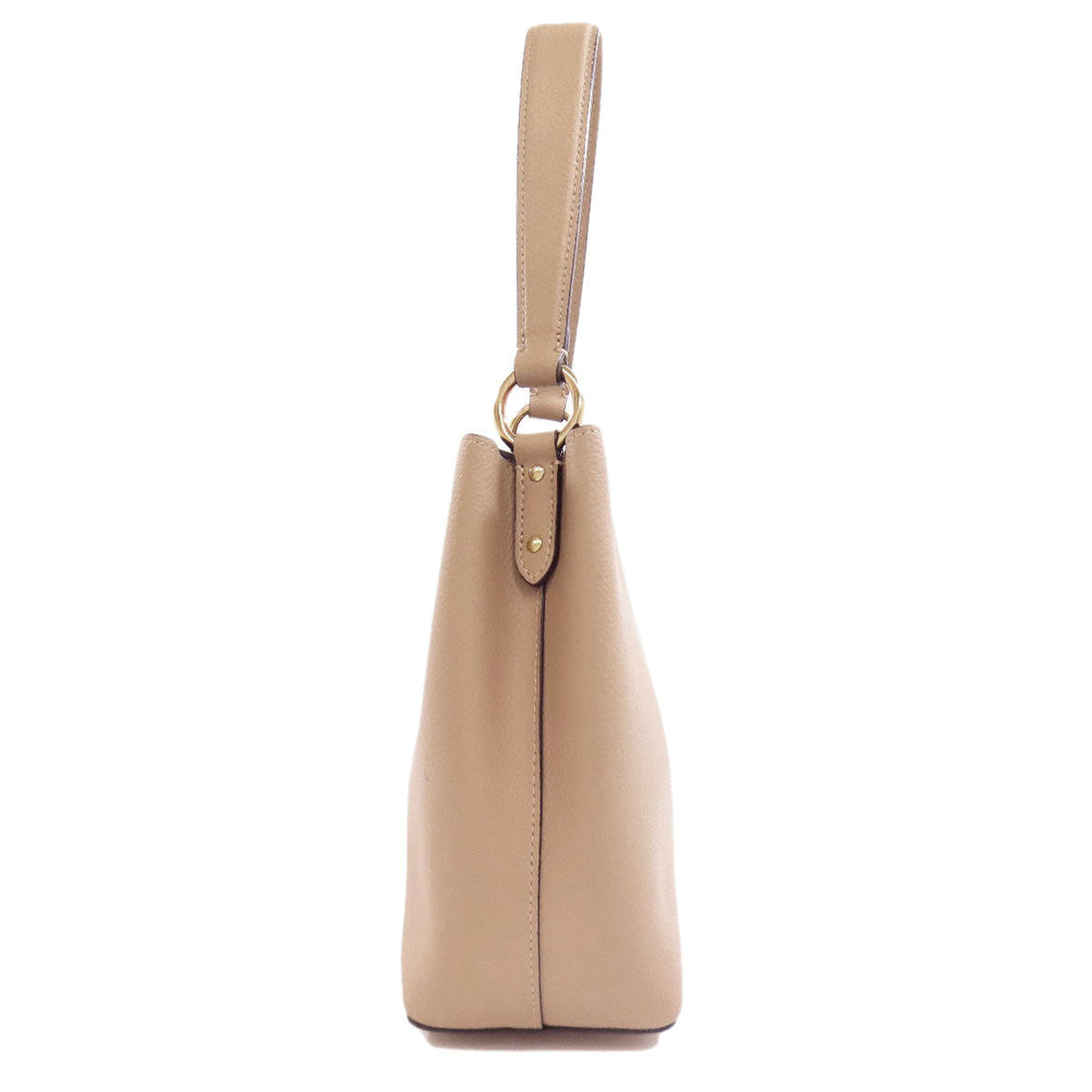 COACH Handbag 1011 leather beige Small Town Bucket 2WAY Women Used Authentic