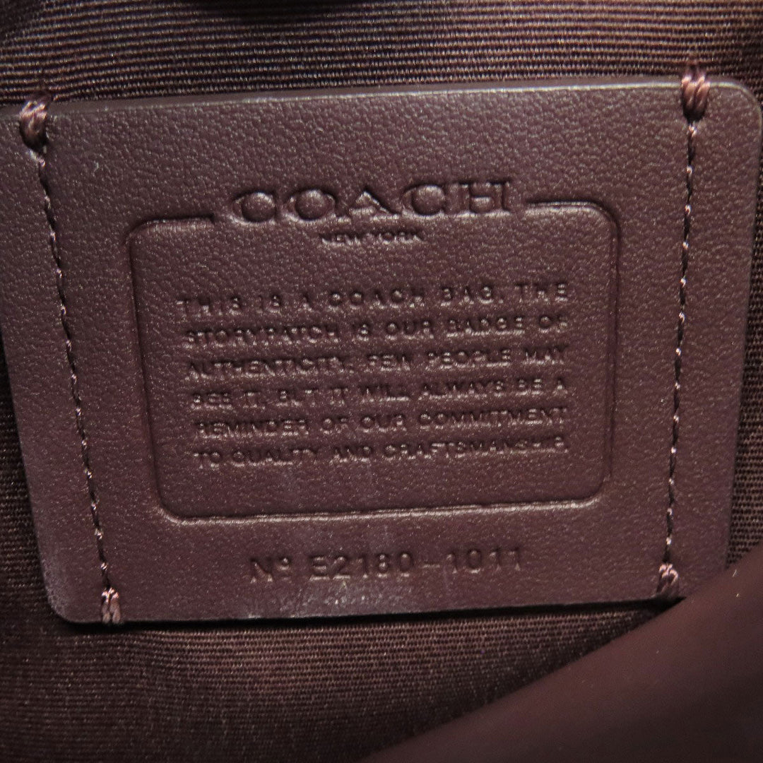 COACH Handbag 1011 leather beige Small Town Bucket 2WAY Women Used Authentic
