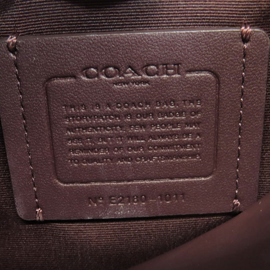 COACH Handbag 1011 leather beige Small Town Bucket 2WAY Women Used Authentic