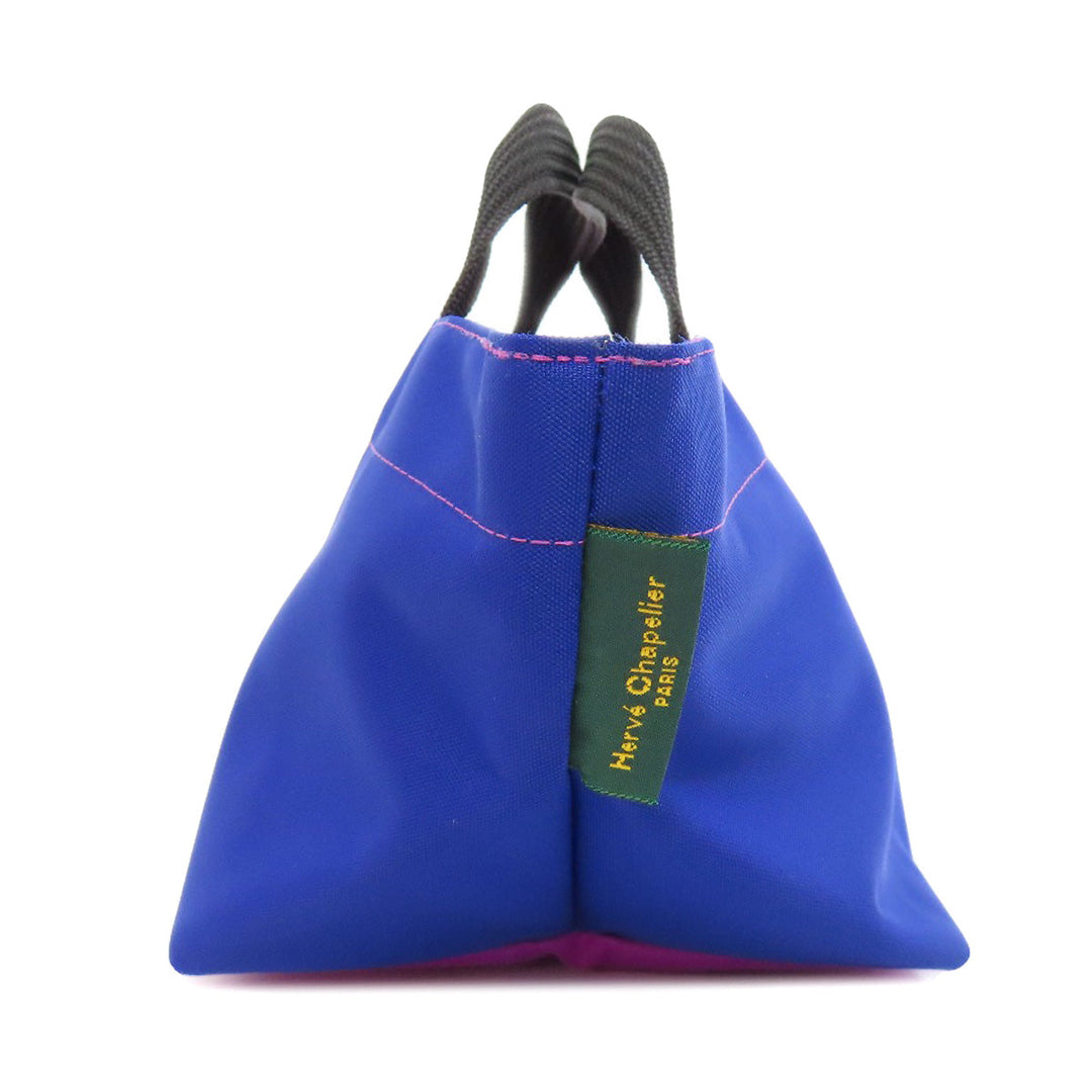Herve Chapelier Handbag Nylon blue Boat-shaped tote Women Used Authentic
