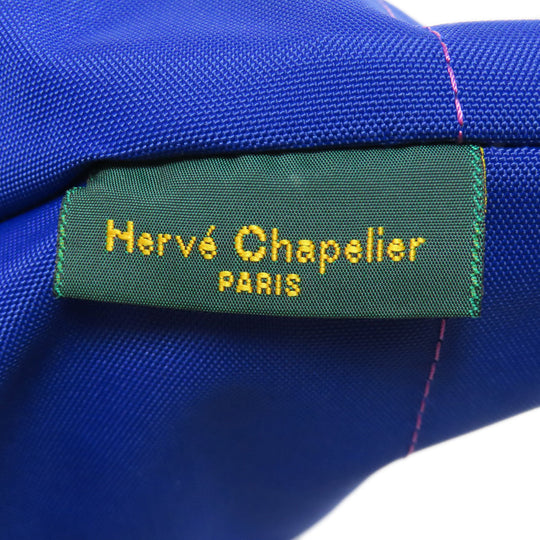 Herve Chapelier Handbag Nylon blue Boat-shaped tote Women Used Authentic