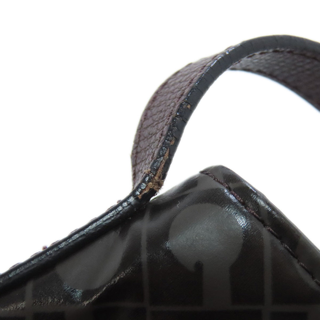 GHERARDINI Shoulder Bag Polyester, polyurethane coating Brown Logo motif softy Women Used Authentic