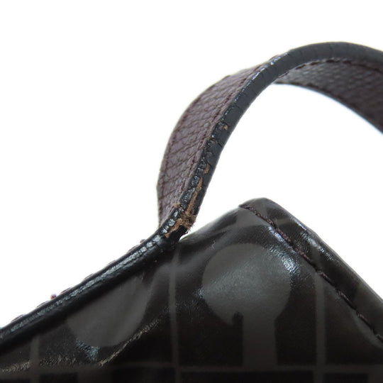 GHERARDINI Shoulder Bag Polyester, polyurethane coating Brown Logo motif softy Women Used Authentic